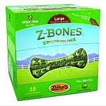 Display contains: 18 large apple z-bones. Helps polish teeth, freshen breath, and maintain healthy gums Contains nutrient-rich apples, pumpkin, and cherries that are powerful sources of antioxidants Potato and pea-based formula makes it highly digestible