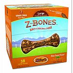 Display contains: 18 large carrot z-bones. Helps polish teeth, freshen breath, and maintain healthy gums Contains nutrient-rich apples, pumpkin, and cherries that are powerful sources of antioxidants Potato and pea-based formula makes it highly digestible