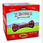Display contains: 18 large berry z-bones. Helps polish teeth, freshen breath, and maintain healthy gums Contains nutrient-rich apples, pumpkin, and cherries that are powerful sources of antioxidants Potato and pea-based formula makes it highly digestible
