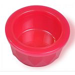 Dimensions: 3 5/8 x 1 3/4 , capacity: 4 ounces, midget heavyweight crock dish with jewel-like finish, unbreakable (under no.