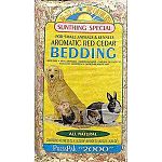 Dust-free and naturally absorbent bedding for small animals and reptiles. 2000 cubic inch when pressed inside bag.