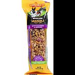 Handcrafted deliciously crunchy treat bar containing raisinsand pumpkin seed hearts Satifies the pets natural gnawing instinct Made in the usa