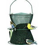 No cleaning needed. Rain or snow just run, or blow right through it. The simple wire mesh design helps to protect birds from avian diseases. Huge feeding area accomodates both clinging and perching birds at the same time.