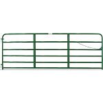 Perfect gate between pastures and entries. 1-3/4 inch round high-tensile strength tubing. Superior continuous-welded saddle joints. Ready to hang with weld on chain latch. Features superior e-coat and powder over e-coat finishes to ensure longer life in t
