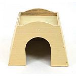 Offers safe hide away and prevents your small pet from chewing its home. These adorable bungalows can fit inside the cage or out. Prevents chewing and offers a natural appearance. 4 sizes.