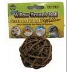 This willow branch ball is fun for a variety of small animal pets to play with for hours. Ball is available in two sizes: 1.5 in. and 4 in. Safe for small animals to chew and very entertaining. Helps fight boredom and great for interactive play