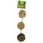 The nature ball value pack is 3 times the fun rolled into one. Small pets will nibble, gnaw, toss and roll for hours of playtime fun and exercise. Nature ball value pack of 3. Safe to chew . They will toss, roll, nibble and nudge. Small pets love the shap