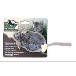This realistic mouse is ideal for a cat who like to hunt and chase mice. Mouse feels soft like a real mouse and has a realistic mouse sound. Your cat will have hours of mess-free fun with this silly mouse.