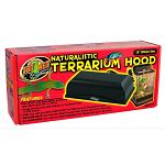 The 12 naturalistic terrarium hood includes a built-in reflector and socket for heat of uv lamps. This hood fits all 12 inch wide naturalistic terrariums (zoo med items# nt-1 or nt-2).