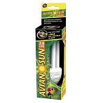 The AvianSun™ 5.0 UVB compact fluorescent provides birds with safe levels of beneficial UVB and UVA for physical and psychological health.