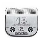 Andis Blades are hand lapped, polished, and finished for superior cutting and specially hardened for longer life. Andis AG blades are interchangeable with Oster A5 Model blades.  SIZE 15 