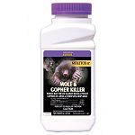 Mole and gopher killer. Economical - one teaspoon treats an active burrow or tunnel. Cracked corn. Excellent bait acceptance. Cannot be shipped toIndiana, New Hampshire or North Carolina. Zinc Phosphide - 2.0%
