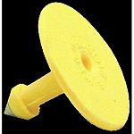 Male blank global button small. Comes in 2 colors - orange and yellow. Used for livestock tagging. pack of 25.