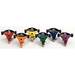 Colorstorm Impulse Sprinkler is a colorful heavy duty sprinkler that is great for watering your lawn. The Impulse sprinkler has a durable metal base with an all brass head. Available in assorted rainbow colors with a manufacturer's lifetime guarantee.