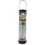 Quick-clean removable base allows for easy cleaning. Stainless steel mesh. Seed diverter enables birds to reach every seed. Attracts woodpeckers, nuthatches, chickadees, titmice and pine siskins.