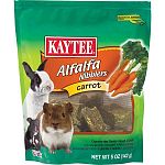 Kaytee carrot nibblers are a tasty nutritious treat designed specifically for your pet. Made with the freshest alfalfa hay and real carrots. Nibblers satisfy the natural craving to chew. While supplying your companion with a wholesome nutritious treat. Fe