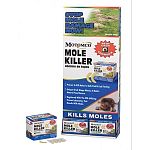 Kills moles. Effective against most common mole species. Ready to use. Grub formula mimics a mole s natural food source. Box contains 4 placements- 2 grubs per placement. Gravity feed mole killer.