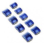 Pack of 9 Smaller Sized Guide Combs for Horse and Pet Clippers. For use with Andis® detachable clippers and most other brands. Sizes: 1/16, 1/8, 3/16, 1/4, 5/16, 3/8, 7/16, 1/2 and 9/16.