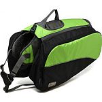 Fits extra-large dogs 70-90 lbs with a 25 -41 girth Easily detachable backpack for pets to carry their own essentials Reflective accents and bright colors for hgih visibility Convenient pockets for carrying food and water Interior water bottle holder and