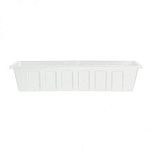 These traditional, raised-panel plastic planters are available in Green & White and four versatile sizes. Easily Slip into wooden window boxes. Lightweight, durable, fade-resistant plastic. Knockout plugs for drainage.