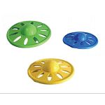 Whirlwheel puts a new spin on the flying disc. It is the only squeaking, pliable, flyable disc on the pet market. The Whirlwheel can be used as a tug toy, as a toss toy, as a chew toy, or as an interactive whirling wheel of fun for pet and pet parent.