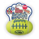 Football made from tennis ball material has a great bounce and now has a squeaker too! Offered in 3 sizes with embroidered laces for easy grip, find the right size for your dog.
