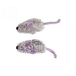 The Mice in Purple and Grey Cat Toy is part of Dr. Noys' Cat Toys with an Attitude collection by Kong. These toys are especially designed with your cat in mind. Filled with the finest catnip, these plush toys are irresistable to cats.