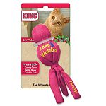 Cats can't resist playing with Kong's Wubba Cat Toy that is filled with catnip, has a rattle and has crinkle legs for lots of noisy fun. Made with a nylon material that is durable and holds up even after hours of play. Shape of toy is encourages play.