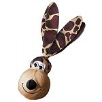 Fun, interactive fetch and retrieve toy, with long, floppy ears that are easy to pick up and throw. Durable, reinforced nylon fabric. 2 balls inside - a tennis ball on top and squeaker ball below.