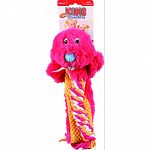 Squeak and toss toy Minimal stuffing for minimal mess Coiled body cleans and polishes teeth Designed for light to moderate chewing