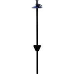 Heavy duty dog tie out with swivel.  Small animal tether.  This tie out stake keeps your dog firmly grounded right where you want your dog to stay. It will not give in to tugs and pulls.