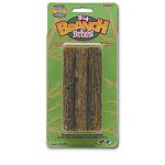 Big Branch Bites are small animal chews that are made from bark covered fruitwood. Sold in a pack of six, these larger pieces of wood are ideal for keeping your pet entertained and their teeth trim. Pre-drilled for placement on the Super Pet Treat Ka-Bob.