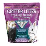Critter Litter is a specially formulated pear-shaped litter specifically designed for small animals. It absorbs moisture on contact and inhibits the bacteria that causes pet waste odors. The special pearl-shaped pellet reduces dust production.
