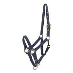 Horse halter with an adjustable crown and noseband. Comes with a high quality snap. It is designed for use on your horse for in the stable and when turned out. Economical choice for everyday horse halter. Choose color. Size: COB Horse