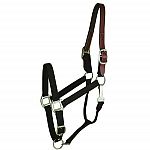 Nylon breakaway halter with a leather crown is great for using as a comfortable turnout halter when trailering your horse or even when they are in their stalls. The leather crown will break helping to prevent injury to your horse.