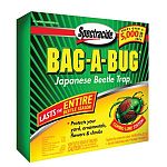 Traps over a 5,000 square foot area. Place Bag-a-bug Japanese beetle trap on the stand. Placing trap on the Kwik stand away from desirable plants draws beetles to the beetle trap. Lasts the entire beetle season. Case of 24 only - stands not included.