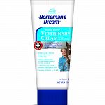 Horsemans Dream veterinary cream is an excellent and effective first aid cream for a variety of skin conditions including minor wounds, scrapes, burns, and sunburns. The soothing, aloe-based cream readily absorbs into skin helping to provide rapid relief