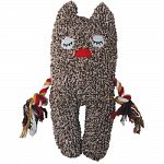 Includes 1 squeaker in the head and tug-rope arms sewn in place Made of soft, durable fabrics with sewn-in facial features