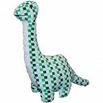 Soft checkered pattern with 1 grunter in the middle and a squeaker in the front and back of the toy Double stitched tug resistant seams Tight woven embossed pillows create tear-resistant strength and softness