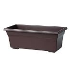 30 inch x 8 inch x 6.5 inch For a showy display under windows, on porches and decks, andalong walkways 11.2 dry quart capacity Countryside styling with matte finish, satin band, and molded-in feet Made in the usa