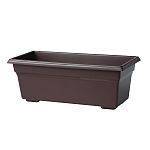 36 inch x 8 inch x 6.5 inch For a showy display under windows, on porches and decks, andalong walkways 13.9 dry quart capacity Countryside styling with matte finish, satin band, and molded-in feet Made in the usa