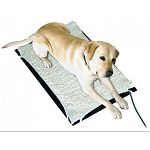 Heated pet mat. 70 watts. Constructed of durable abs plastic. Thermostatically controlled to help maintain your pets temperature. Designed for out door and indoor use. Led operating light shows when unit is heating. Anti-chew cord protector.