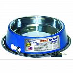 40 watts; thermostatically controlled to operate only when necessary Non-skid / non-tip rubber bottom to prevent moving Heavy-duty anti-chew cord protector to deter chewing Keeps water from freezing in sub-zero temperatures Stainless steel design is ver