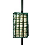 The Suet Feeder with Pole Clamp attaches easily and securely to a pole for bird feeding. Made with heavy guage wire to be heavy duty and durable. This suet feeder is available in single or double suet cake capacity. Includes a snap-in handle.