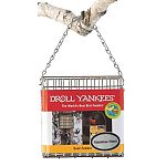 Droll Yankees premium stainless steel suet feeder holds one suet. Comes with handle and measures 5 x 5 x 1.5 inches.