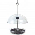Its 4.5 diameter dish holds 1 cup of sunflower seed, mixed seed, fruit or mealworms. Dainty 6 diameter, height adjustable dome offers weather selection and bird selectivity. It s easy to clean and hangs by a quality stainless steel rod. Uv-stabilized po