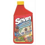 Sevin concentrate for use on vegetables, fruits, and ornamentals. Kills over 100 insect pests. Pint concentrate, makes up to 24 gallon