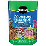 The Miracle Gro Moisture Control Potting Mix effectively retains 33 percent more water then regular soil, so your plant stays hydrated longer. Contains Aquacoir, a mix of coconut fibers, sphagnum peat moss and a wetting agent, which aids in retaining wat