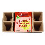 Completely natural fiber pots that can be planted directly in the ground. Plant pot and all completely biodegradable. These all natural pots encourage root growth for earlier flowers and vegetables.