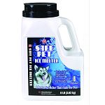 A proven ice melter that is safe for pets. For use on sidewalks, driveways and parking areas. Noncorrosive. Environmentally friendly. Prevents ice and snow from rebonding. Does not contain salt of any kind.